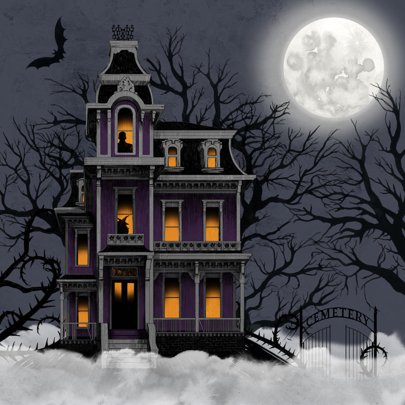 Spooky Night I 1 Piece Wrapped Canvas Wall Art, 30cm H x 30cm W
