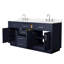 Meuble-lavabo double 72 po avec plateau en quartz Beckett TK-99459468-99459472-124968318