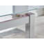 Wolcott Ana Luxury Glass and Chrome Extendable Dining Table - Modern Design Kitchen Table-1889312443