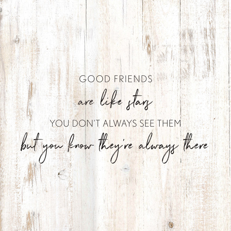 Friends Like Stars Distress - Wrapped Canvas Print, 51cm H x 51cm W x 3.8cm D
