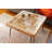 Sharnetta Rustic Word Game Table with Removable Glass Top