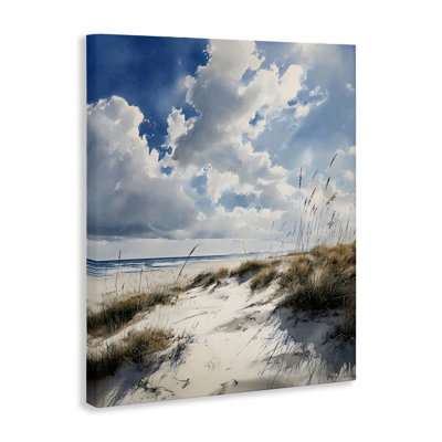 Midday Sunny Beach Dunes Canvas, design by Franklyn Gregory