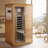 Red Cedar Mini One Person Far Infrared Glass Door On The Left Of The Indoor Sauna Room-121040921