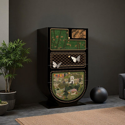 Armoire d'appoint moderne en bois massif