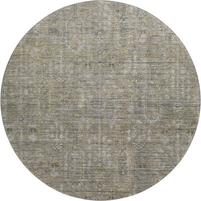 Premium Machine Washable Prisco Taupe Rug