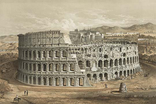 «Roman Coliseum» par Armstrong & Co., impression, H 44 po x l 66 po