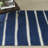 Gonde Hand Tufted Wool/Viscose Striped Rug in Navy-21411734