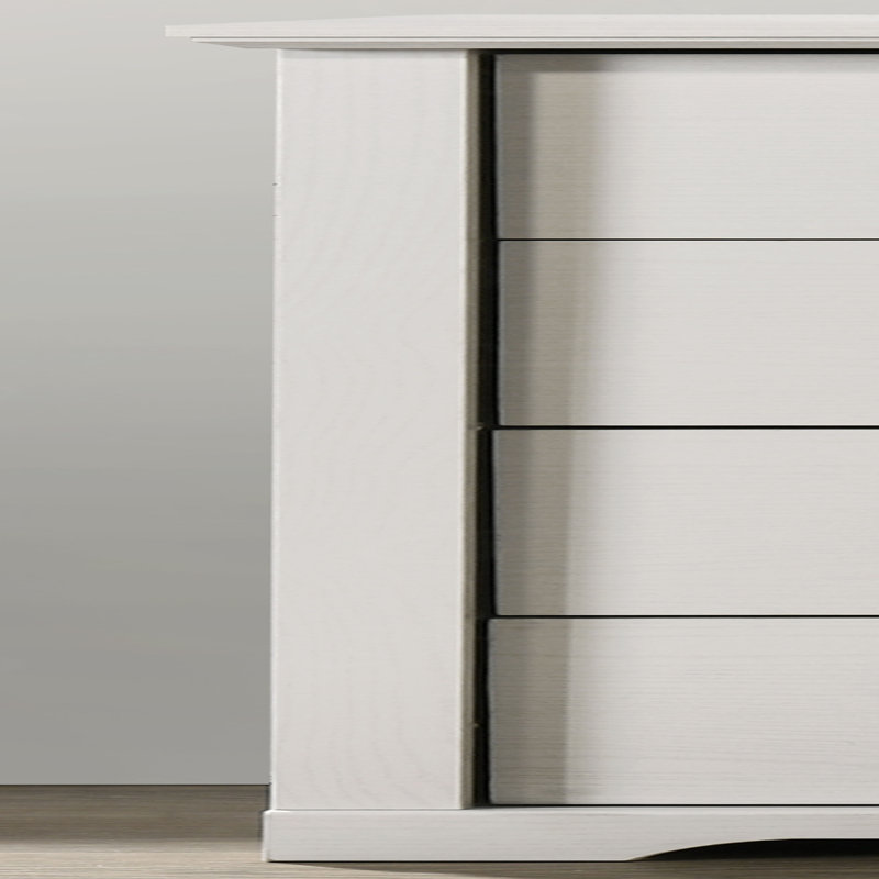 32"W 4-Drawer Chest with Handles, White