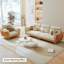 Coussin beige modulaire en similicuir