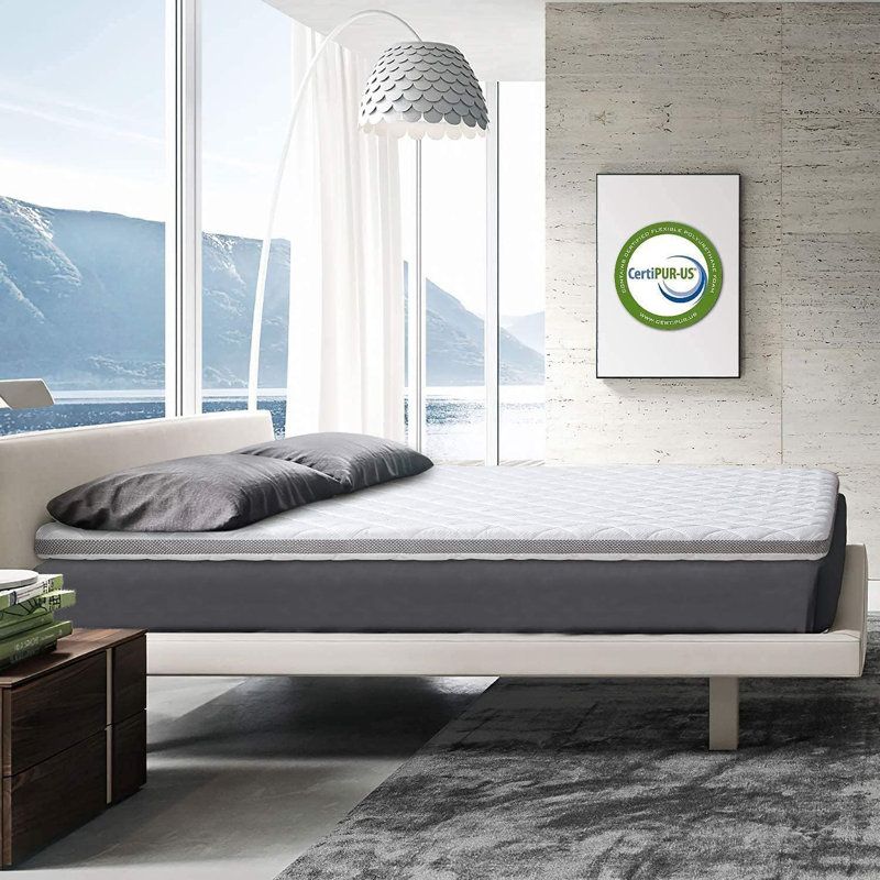 Foam Rayon From Bamboo Topper With Breathable Cover,7.5 Cm Height Comfortable Mattress Topper For Box Spring Bed And Uncomfortable Beds Sofa Bed