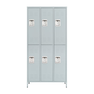 35.5 Inch Wide Metal Large Employee Locker with 6 Compartments