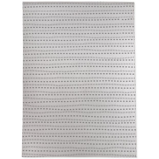 Lilian Striped Charcoal/White Indoor / Outdoor Area Rug