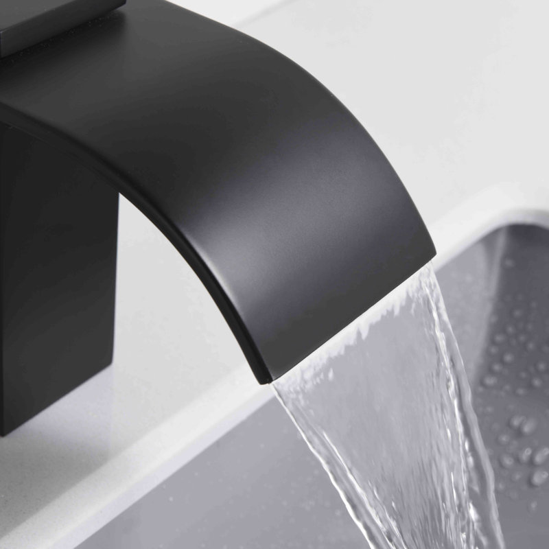 Robinet pour salle de bain à 3 trous Wterfall, Noir