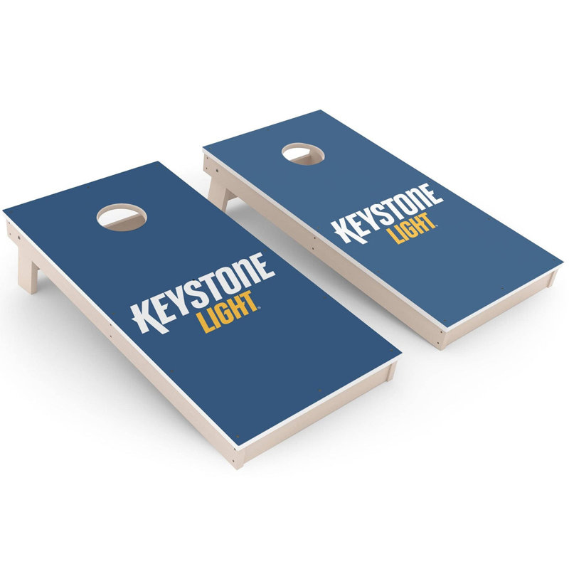 Ensemble de planche de jeu de cornhole Keystone, Ajouter un étui et des lumières