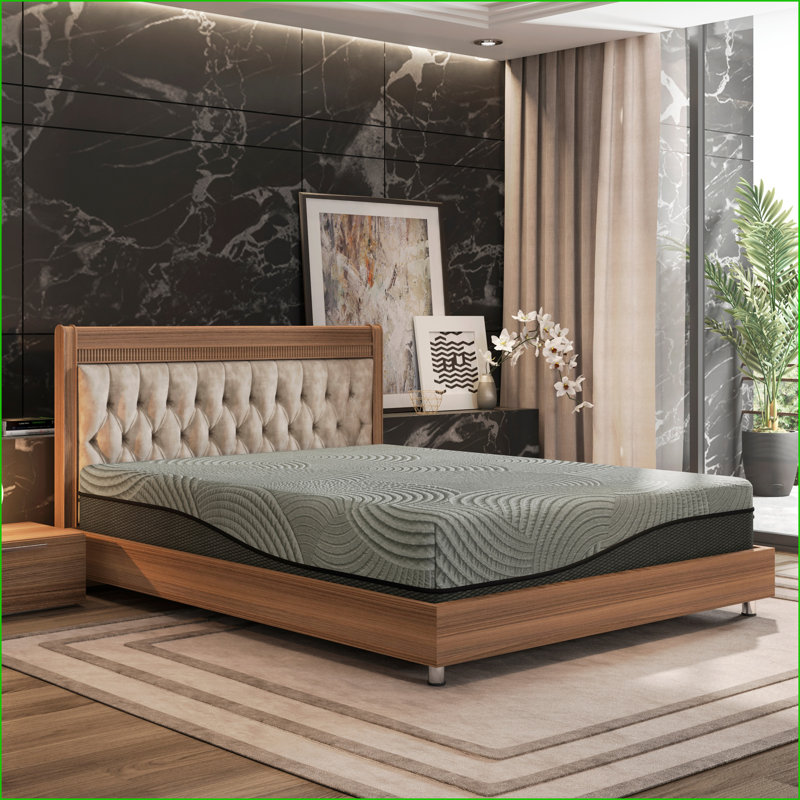 Mattresses, 12 Inch Queen Gel Infused Memory Foam Cooling Mattress | Foam | Charcoal Gray, 12", Queen