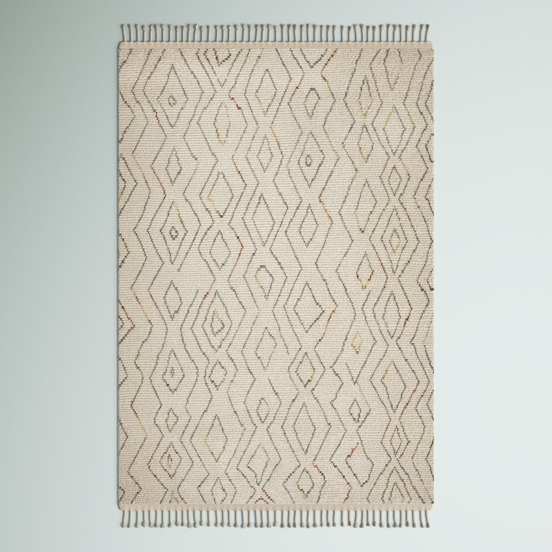 Tapis en laine / coton noué à la main Raeleigh, Rectangle 5 pi x 8 pi
