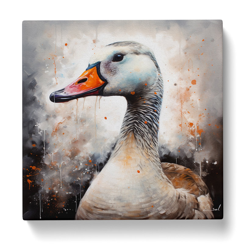 Goose Expressionism - Wrapped Canvas
