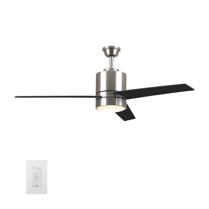 Ventilateur de plafond d'intérieur intelligent Raiden, 205 tr / min, Argent argent, Noir
