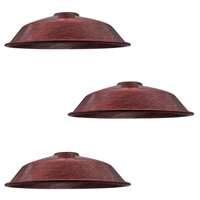 Simonides 7cm H Metal Bowl Lamp Shade ( Uno ), Rustic Red