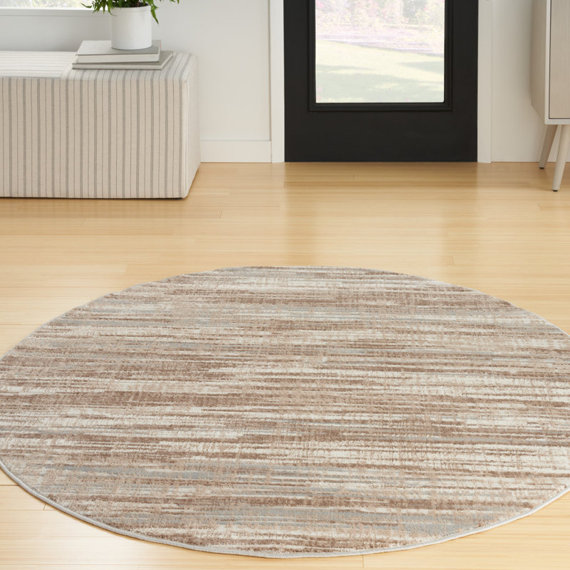 Robbe Abstract Area Rug, Round 5'3"