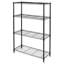 Étagère à 4 niveaux, support de rangement robuste à hauteur ajustable, capacité de 1000 lb avec pieds réglables, tablettes en métal pour tablettes de buanderie dans le garage de cuisine, P 13,77 po x l 35,43 po x H 54,33 po-1905676134