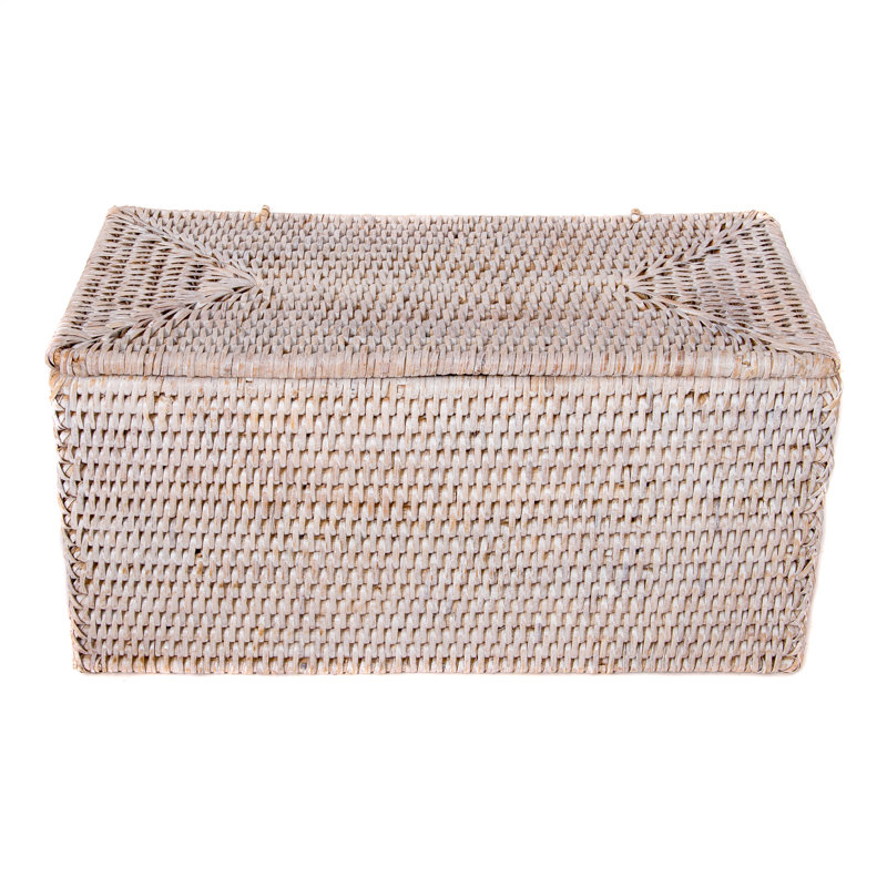 Housse pour boîte à mouchoirs Thisbe, Blanc délavé
