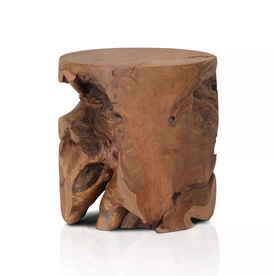 Casimier Teak Accent Stool Wade Logan®