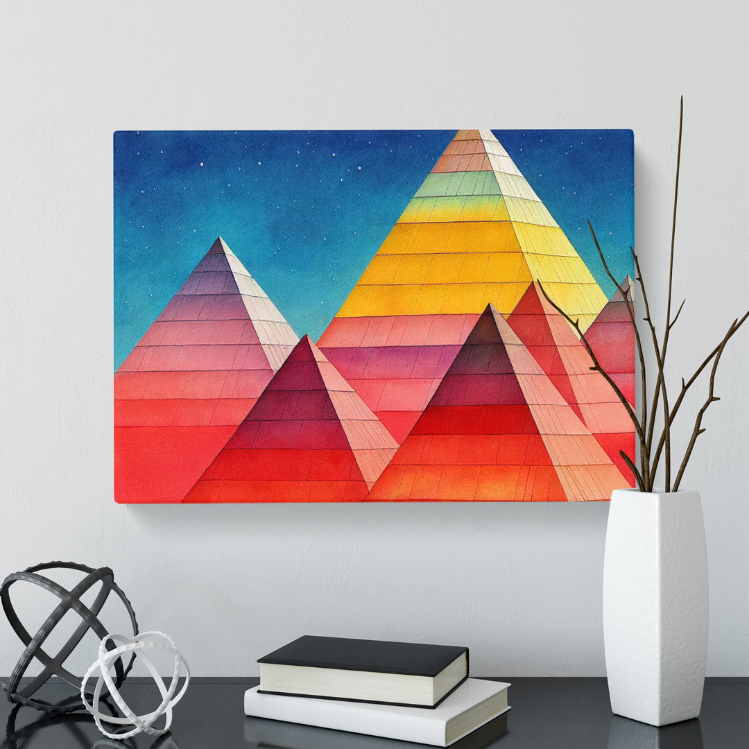 Pyramids Vol.2 Abstract - Wrapped Canvas