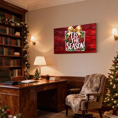 «Christmas Tis The Season Christmas», ensemble de 3 impressions sur toile