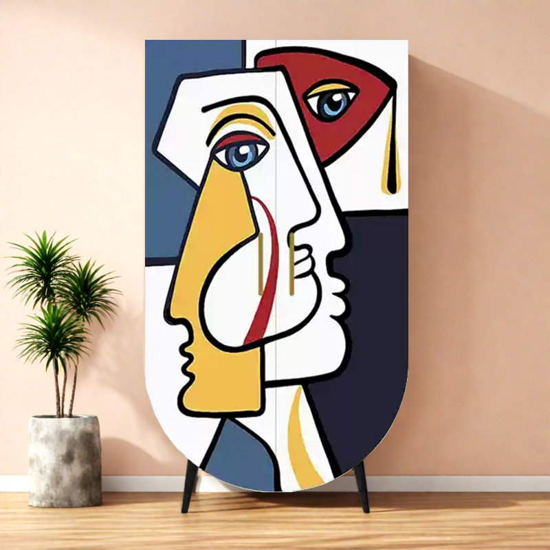 Armoire moderne à double porte minimaliste