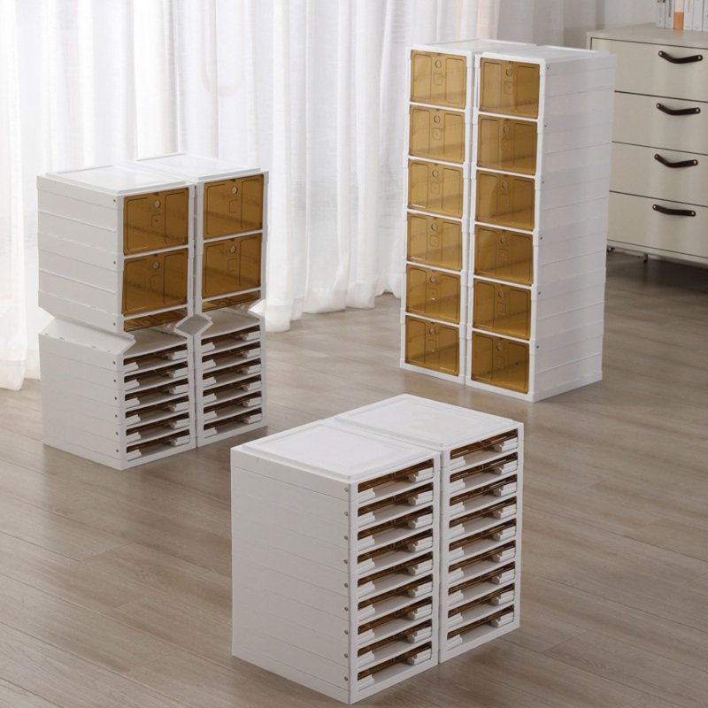 2 Pair Stackable Shoe Storage Box