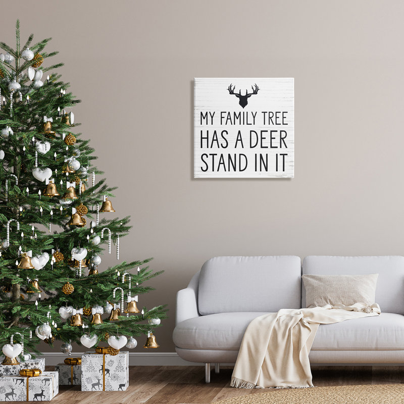 «Witty Deer», citation de bois rustique Lodge, Toile tendue, H 24 po x l 24 po x P 1,5 po
