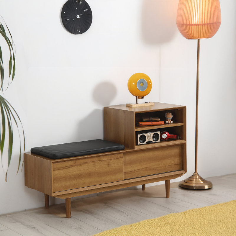 Banc de couloir sophistiqué avec rangement multifonctionnel