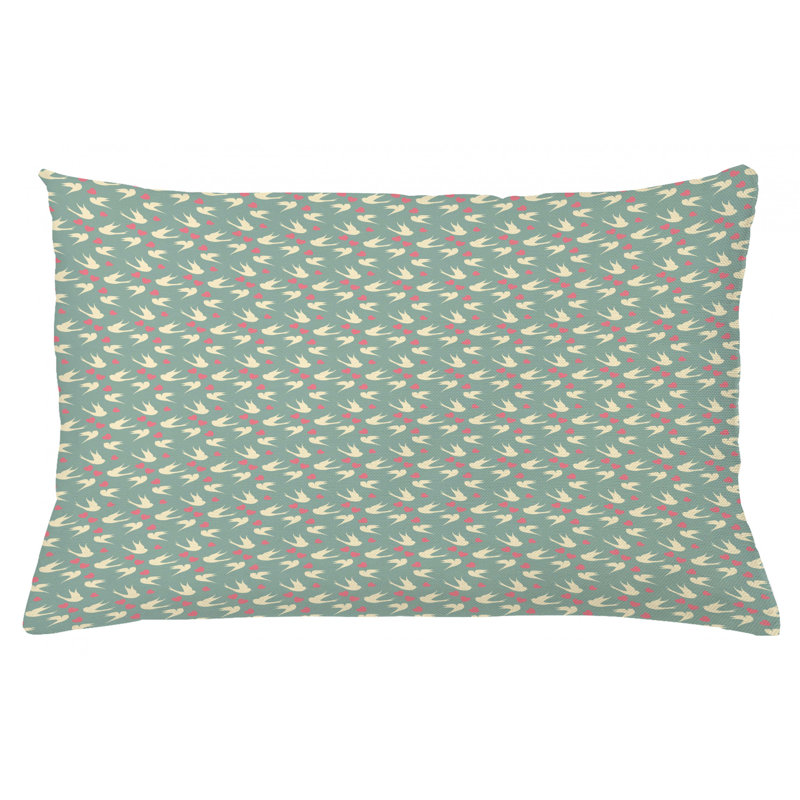 Housse de coussin lombaire intérieur/extérieur romantique, 16 po x 26 po