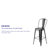 Angelean 24" High Distressed Metal Indoor-Outdoor Counter Height Stool - Back-1736821943-1683327245