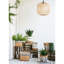 Rectangular Basket Planters Of 2 Brown Multi Cement With Geometric Trim For Indoor Outdoor Use, L:10.4X8.7X7.9 S:7.3X5.5X5.9 Inches, 12.1 Lbs Trimmed Indoors Or Outdoors,