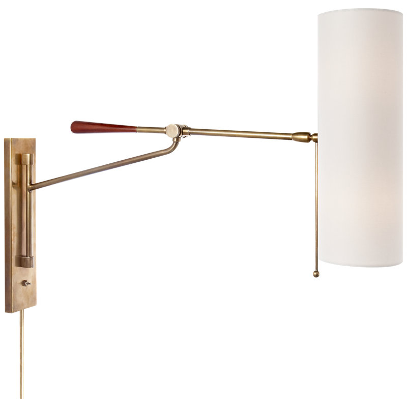 AERIN Frankfort Articulating Wall Light, Antique Brass