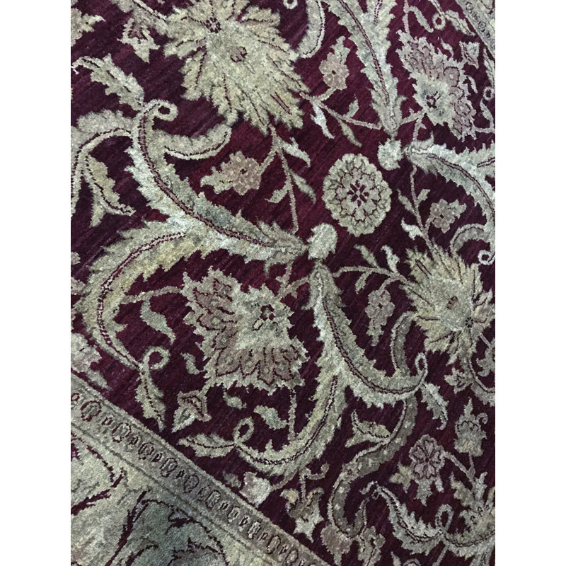 Tapis rouge et or de haute qualité noué à la main Sultanabad