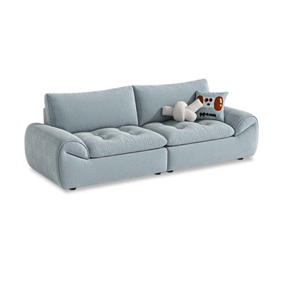 Blue Chenille Modular Sofa cushion couch