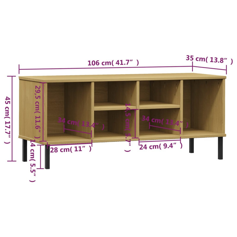 6 Pair Stackable Solid Wood Shoe Rack, Brown