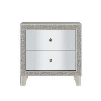 Table de chevet à finition miroir Sliverfluff