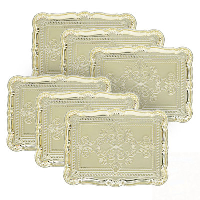 Ensemble de 6 assiettes décoratives avec motif