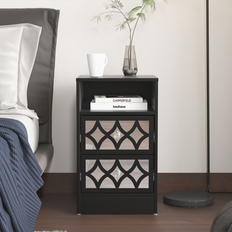 Adreille Bedside Table, Black