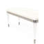 Banc argenté 1Pc avec pieds en acrylique, siège rembourré, bois d'ingénierie, utilisation dans la chambre à coucher, siège de forme rectangulaire de style contemporain, design