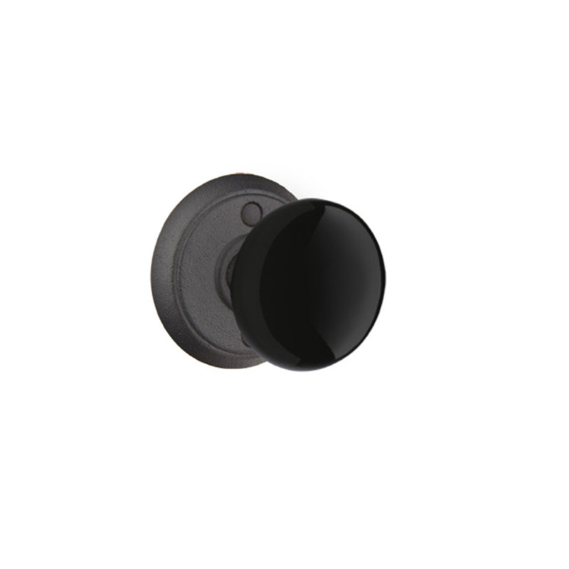 Double bouton noir factice avec 2 rose Madison, Dos plat