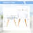 Balcony 3-Piece Outdoor Furniture Set, 2 Modern Dining Chairs with Side Table, All-Weather Indoor/Outdoor Patio Bistro Set for Small Space, Porch, Garden, White-1407258846