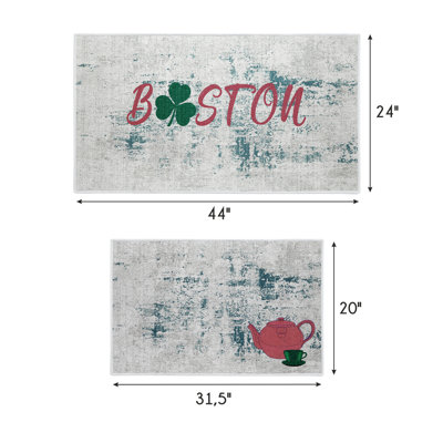 Tapis de cuisine polyvalent 2 pièces