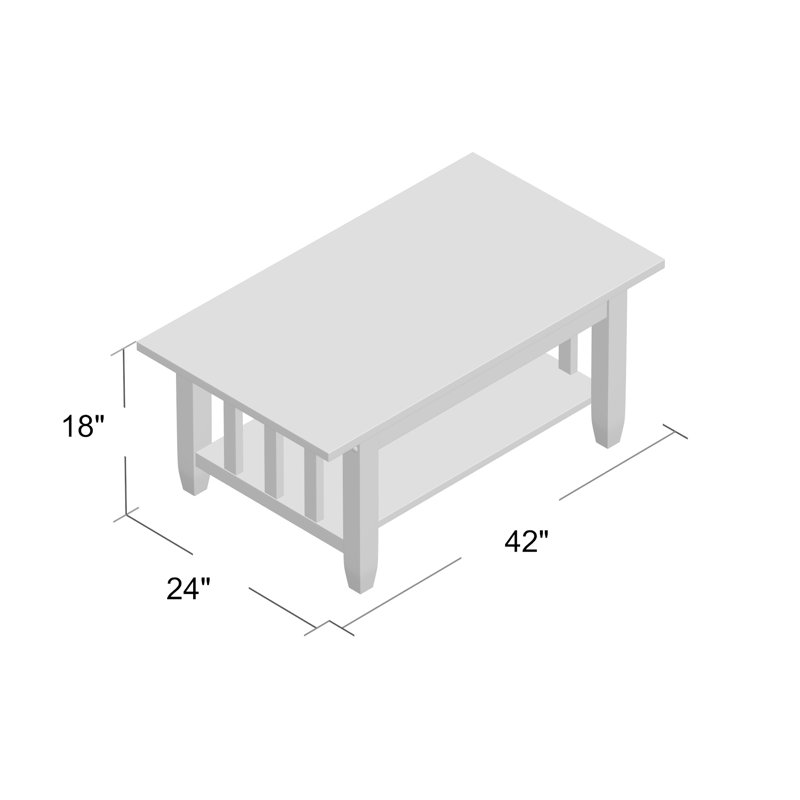 Manatuto Solid Wood Single Coffee Table