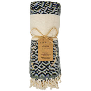 Serviette de bain turque 100% coton Deerlux, diamant 40 po x 70 po, mauve
