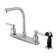 Kingston Brass Concord Two-Handle 4-Hole 8" Centerset Kitchen Faucet with Side Sprayer